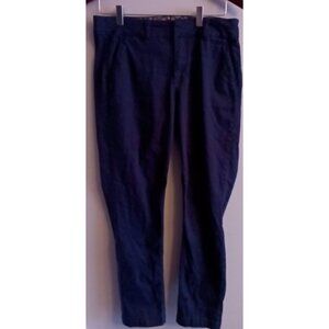 Dictionary Womens Casual Pants 12/31 Blue Stretch 2 Pocket